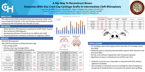 Preview of A Hip Way To Reconstruct Noses: Outcomes With Iliac Crest Cap Cartilage Grafts In Intermediate Cleft Rhinoplasty