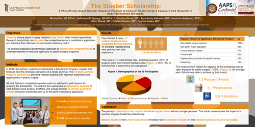 Preview of The Stueber Scholarship: A Philanthropy-based Summer Research Program to Improve Plastic Surgery Exposure And Research In Underrepresented Minorities