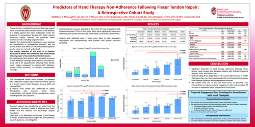Preview of Predictors Of Hand Therapy Non-Compliance Following Flexor Tendon Repair: A Retrospective Cohort Study