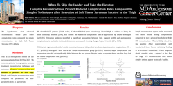 Thumbnail for When To Skip The Ladder And Take The Elevator: Complex Reconstructions Predict Reduced Complication Rates Compared To Simpler Techniques After Resection Of Soft Tissue Sarcomas Located In The Thigh