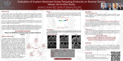 Thumbnail for Evaluation of implant abutment screw tightening protocols on reverse tightening values: an in-vitro study