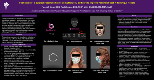 Preview of Fabrication of a Surgical Facemask Frame using Bellus3D Software to Improve Peripheral Seal: A Technique Report
