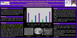 Thumbnail for Effect of Reline Material on Shear Bond Strength of 3D Printable Resins used as Interim Dental Restorations
