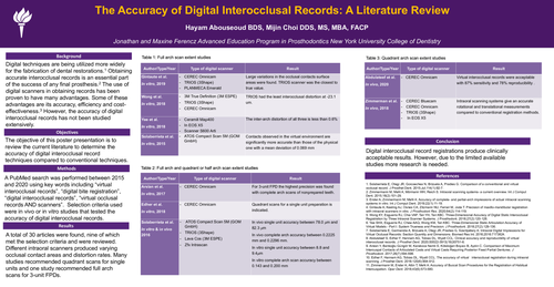 Preview of The Accuracy of Digital Interocclusal Records: A Literature Review