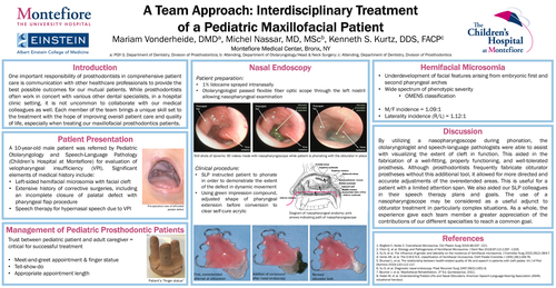 Preview of A Team Approach: Interdisciplinary Treatment of a Pediatric Maxillofacial Patient