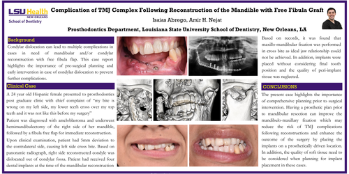 Preview of Temporomandibular Joint Complication following reconstruction of mandible with free fibula graft