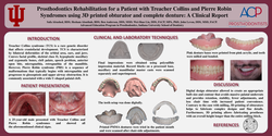 Thumbnail for Prosthodontics Rehabilitation for a Patient with Treacher Collins and Pierre Robin Syndromes using 3D printed obturator and complete denture: A Clinical Report.