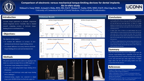 Preview of Comparison of electronic versus mechanical torque-limiting devices for dental implants- An in-vitro study