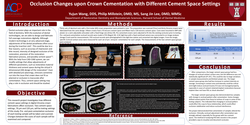 Thumbnail for Occlusion Changes upon Crown Cementation with Different Cement Space Settings