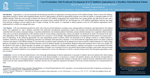 Preview of Case Presentation: Mid-Treatment Development of ACE Inhibitor Angioedema by a Maxillary Rehabilitation Patient