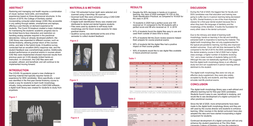 Preview of Enhancing learning for DDS candidates during the COVID-19 pandemic with the implementation of computer-aided design files