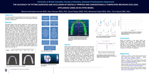 Preview of The accuracy of fit and occlusion of digitally and conventionally constructed Michigan occlusal appliances