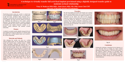 Thumbnail for A technique to virtually transfer full arch fixed implant provisional using a digitally designed transfer guide to maintain occlusal relationship