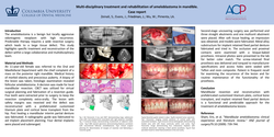 Thumbnail for Multi-disciplinary treatment and rehabilitation of ameloblastoma in mandible. Case report