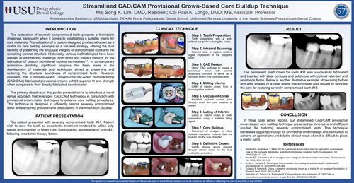 Preview of Streamlined CAD/CAM Provisional Crown-Based Core Buildup Technique for Enhanced Restorative Dentistry
