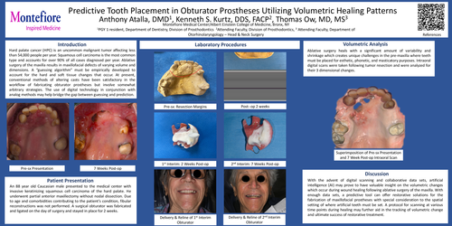 Preview of Predictive Tooth Placement in Obturator Prostheses Utilizing Volumetric Healing Patterns
