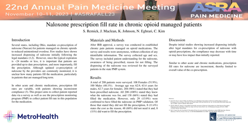 Preview of NALOXONE PRESCRIPTION FILL RATE IN CHRONIC OPIOID MANAGED PATIENTS