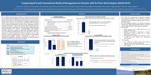 Preview of COMPARING SPINAL CORD STIMULATION AND CONVENTIONAL MEDICAL MANAGEMENT IN PATIENTS WITH NO PRIOR BACK SURGERY (SOLIS RCT)
