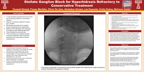 Preview of STELLATE GANGLION BLOCK FOR FACIAL HYPERHIDROSIS REFRACTORY TO CONSERVATIVE TREATMENT
