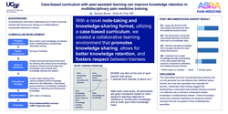 Thumbnail for CASE-BASED CURRICULUM WITH PEER-ASSISTED LEARNING CAN IMPROVE KNOWLEDGE RETENTION IN MULTIDISCIPLINARY PAIN MEDICINE TRAINING.