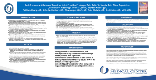 Preview of RADIOFREQUENCY ABLATION OF SACROILIAC JOINT PROVIDES PROLONGED PAIN RELIEF IN SPECIAL PAIN CLINIC POPULATION.