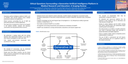 Thumbnail for ETHICAL QUESTIONS SURROUNDING A GENERATIVE ARTIFICIAL INTELLIGENCE PLATFORM IN MEDICAL RESEARCH AND EDUCATION: A SCOPING REVIEW