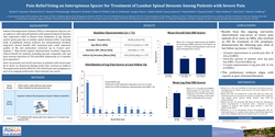 Thumbnail for PAIN RELIEF USING AN INTERSPINOUS SPACER FOR TREATMENT OF LUMBAR SPINAL STENOSIS AMONG SEVERE PAIN PATIENTS