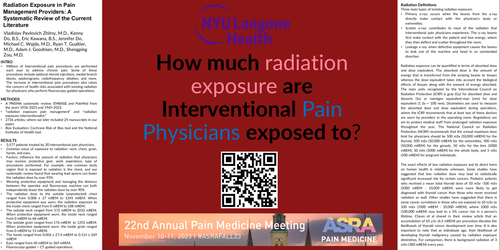 Preview of RADIATION EXPOSURE IN PAIN MANAGEMENT PROVIDERS: A SYSTEMATIC REVIEW OF THE CURRENT LITERATURE