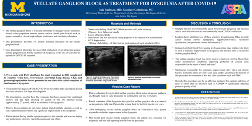 Preview of STELLATE GANGLION BLOCK AS TREATMENT FOR DYSGEUSIA AFTER COVID-19