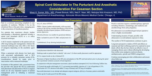 Preview of SPINAL CORD STIMULATOR IN THE PARTURIENT AND ANESTHETIC CONSIDERATION FOR CESEAREAN SECTION