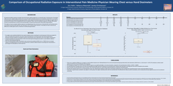 Thumbnail for COMPARISON OF OCCUPATIONAL RADIATION EXPOSURE IN INTERVENTIONAL PAIN MEDICINE PHYSICIAN WEARING CHEST VERSUS RING DOSIMETERS
