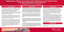 Thumbnail for RADIOFREQUENCY ABLATION OF THE THORACIC DESCENDING BRANCH OF THE POSTERIOR RAMI - AN EFFECTIVE INTERVENTION FOR FACET JOINT PAIN