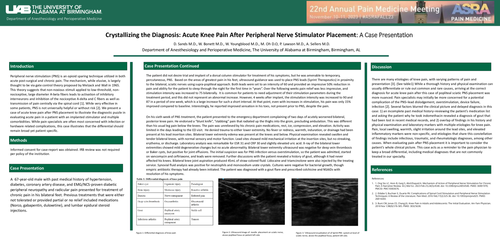 Preview of CRYSTALLIZING THE DIAGNOSIS: ACUTE KNEE PAIN AFTER PERIPHERAL NERVE STIMULATOR PLACEMENT