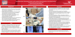 Thumbnail for EXPANDING ACCESS: FLUOROSCOPIC GUIDED LUMBAR EPIDURAL STEROID INJECTION IN THE SITTING POSITION