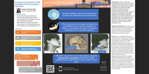 Preview of PERCUTANEOUS STIMULATION OF THE MANDIBULAR NERVE FOR ATYPICAL FACIAL PAIN