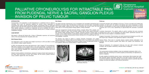 Preview of CASE REPORT: PALLIATIVE CRYONEUROLYSIS FOR INTRACTABLE PAIN FROM PUDENDAL NERVE & SACRAL GANGLION PLEXUS INVASION OF PELVIC TUMOUR