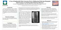 Thumbnail for A CASE OF IMPLANTABLE PULSE GENERATOR (IPG) DEVICE FAILURE FOLLOWING MONOPOLAR ELECTROCAUTERY USE DURING SPINE HARDWARE REMOVAL.
