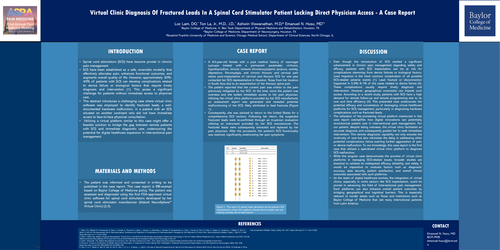 Preview of VIRTUAL CLINIC DIAGNOSIS OF FRACTURED LEADS IN A SPINAL CORD STIMULATOR PATIENT LACKING DIRECT PHYSICIAN ACCESS - A CASE REPORT