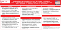 Thumbnail for INTRACTABLE EYE PAIN IN PATIENT WITH SCLEROSING ORBITAL PSEUDOTUMOR