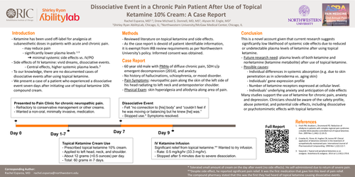 Preview of DISSOCIATIVE EVENT IN A CHRONIC PAIN PATIENT AFTER USE OF TOPICAL KETAMINE 10% CREAM: A CASE REPORT