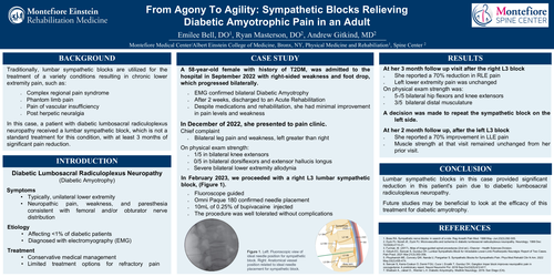 Preview of FROM AGONY TO AGILITY: SYMPATHETIC BLOCK RELIEVING DIABETIC AMYOTOPHIC PAIN IN AN ADULT