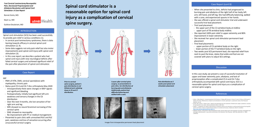 Preview of POST CERVICAL LAMINECTOMY NEUROPATHIC PAIN, DECREASED PROPRIOCEPTION AND ALLODYNIA RESOLUTION WITH SPINAL CORD STIMULATOR