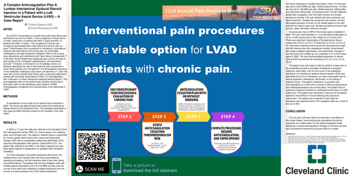 Preview of A COMPLEX ANTICOAGULATION PLAN & LUMBAR INTERLAMINAR EPIDURAL STEROID INJECTION IN A PATIENT WITH A LVAD