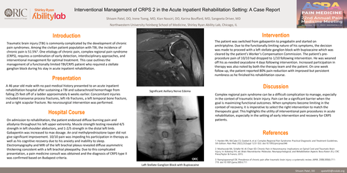 Preview of INTERVENTIONAL MANAGEMENT OF CRPS 2 IN THE ACUTE INPATIENT REHABILITATION SETTING: A CASE REPORT