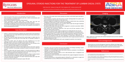 Thumbnail for EPIDURAL STEROID INJECTIONS FOR THE TREATMENT OF LUMBAR DISCAL CYSTS