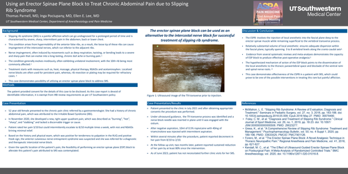 Preview of CASE REPORT: USING AN ERECTOR SPINAE PLANE BLOCK TO TREAT CHRONIC ABDOMINAL PAIN DUE TO SLIPPING RIB SYNDROME