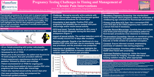 Preview of PREGNANCY TESTING CHALLENGES IN TIMING AND MANAGEMENT OF CHRONIC PAIN INTERVENTIONS