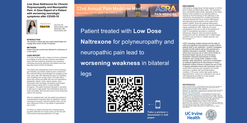 Preview of LOW DOSE NALTREXONE FOR CHRONIC POLYNEUROPATHY AND NEUROPATHIC PAIN: A CASE REPORT OF WORSENING NEUROLOGIC SYMPTOMS AFTER COVID-19