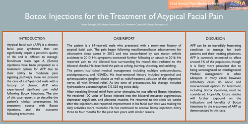 Preview of BOTOX INJECTIONS FOR THE TREATMENT OF ATYPICAL FACIAL PAIN: A CASE REPORT