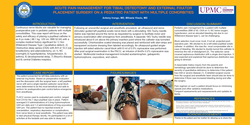Thumbnail for ACUTE PAIN MANAGEMENT FOR TIBIAL OSTEOTOMY AND EXTERNAL FIXATOR PLACEMENT SURGERY ON A PEDIATRIC PATIENT WITH MULTIPLE COMORBITIES